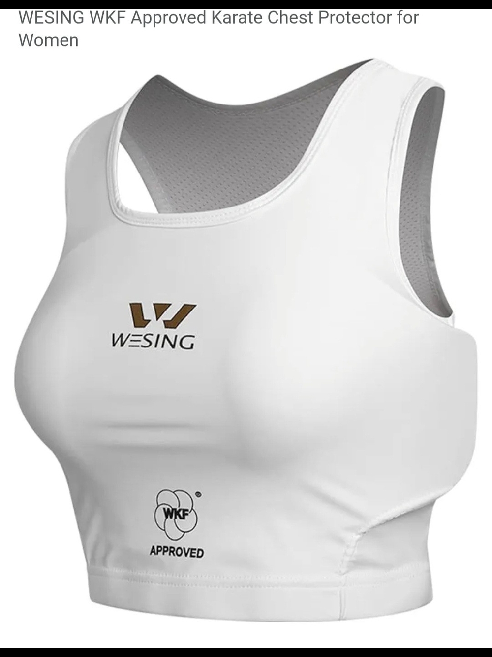 Women's White Protective Sports Crop Top - Picture 2 of 9